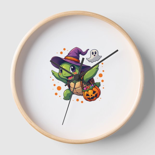 Reloj Halloween Turtle Tortoise Costume Hombres Mujeres  (Anverso)