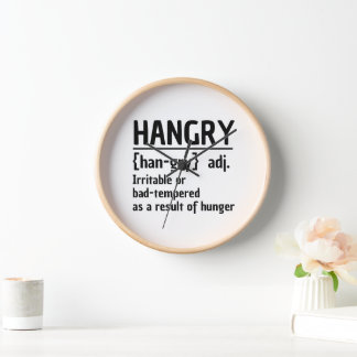 Reloj Hambriento Irritable o malhumorado debido al hambr