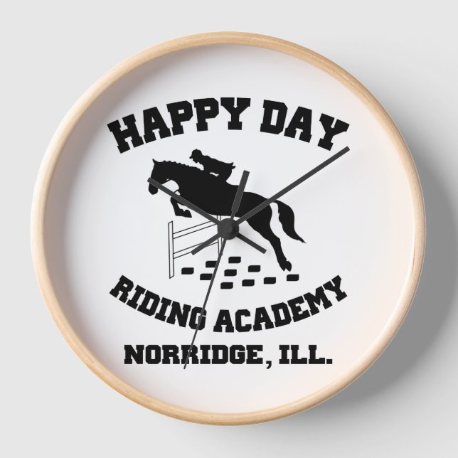 Reloj Happy Day Stables, Riding Academy, Norridge, IL (Anverso)