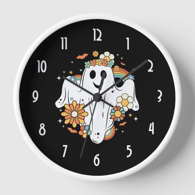 Reloj Happy Ghost Retro Hippie Vibe (Anverso)