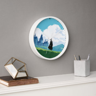 Reloj HARRY POTTER™ con vistas al castillo de HOGWARTS™