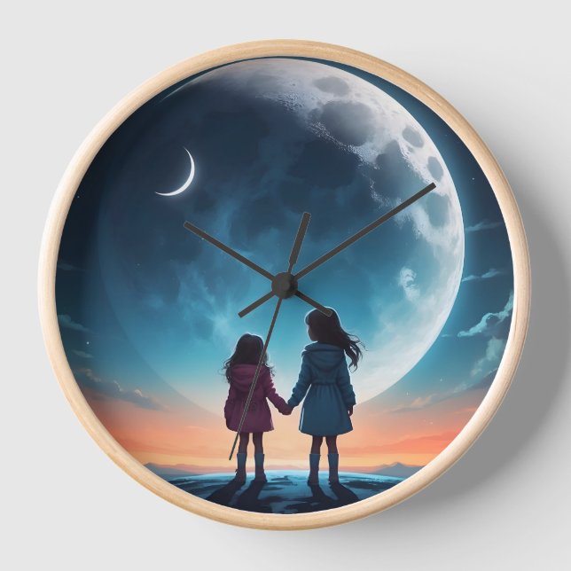 Reloj Hermanas iluminadas por luna (Anverso)