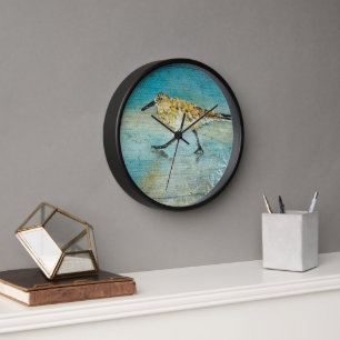 Reloj Hermosa pintura de playera correlimos arte de play