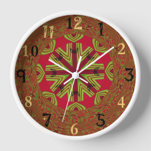 Reloj Hermoso asombroso diseño tradicional de arte afric