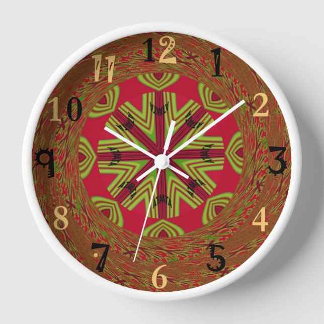 Reloj Hermoso asombroso diseño tradicional de arte afric (Anverso)