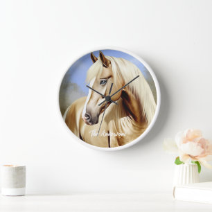Reloj Hermoso caballo palomino 