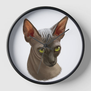RELOJ HERMOSO COLOR DE AGUA ROSTRO SPHYNX CAT