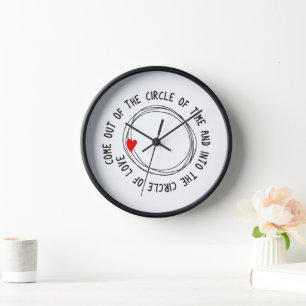 Reloj Hermoso Texto en el Círculo del Amor