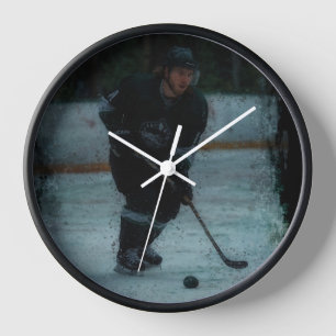 Reloj Hockey sobre hielo calentando