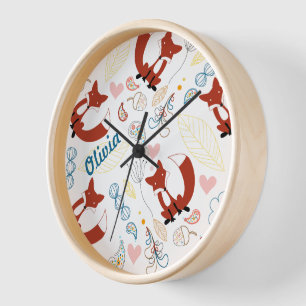 Reloj Hoja cardíaca de Woodland Fox personalizada