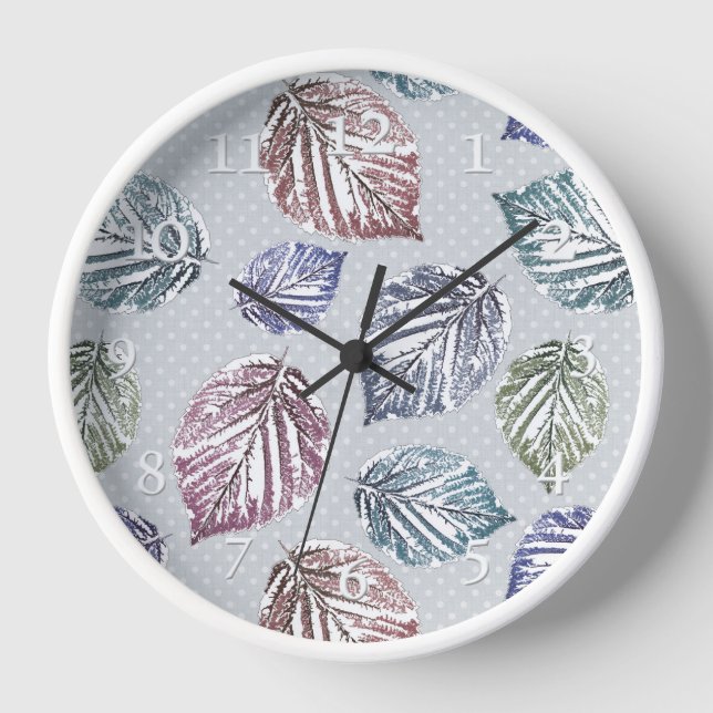 Reloj Hojas de apertura sobre fondo gris claro (Anverso)