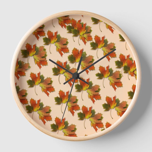 Reloj Hojas de naranja y amarillas (Anverso)