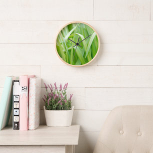 Reloj Hojas Frescas de Planta Verde