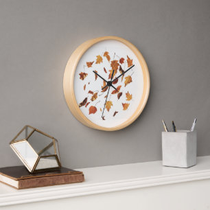 Reloj Hojas secas que caen