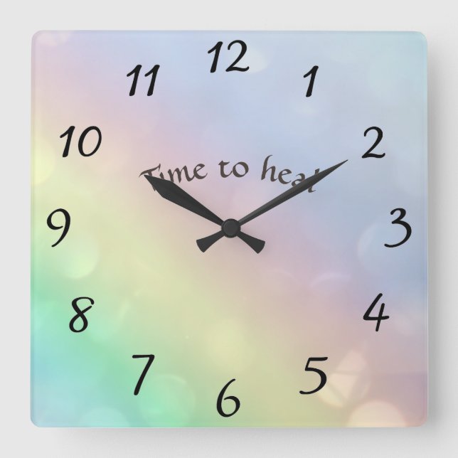 Reloj 'Hora de sanar' con arco iris (Anverso)