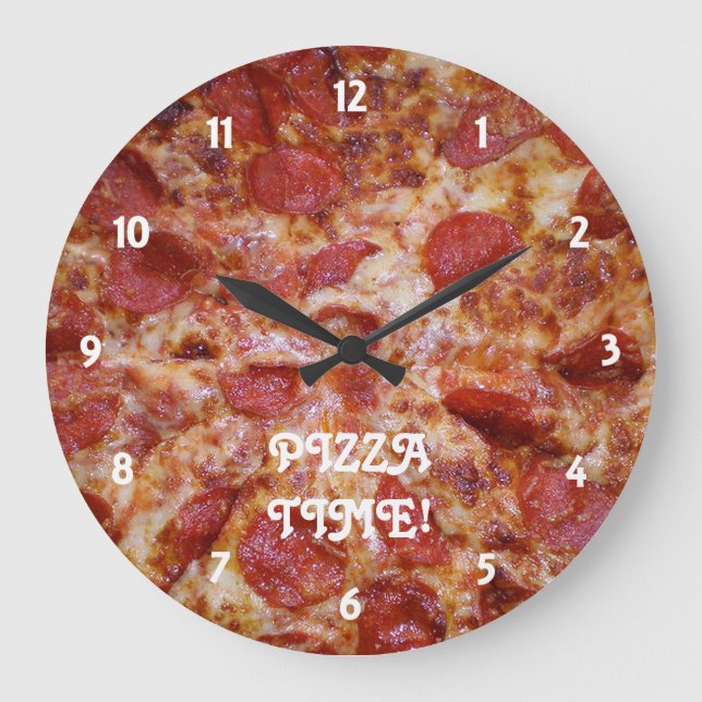 Reloj horario Pepperoni Pizza (Anverso)