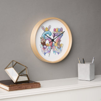 Reloj Huevos de Helado Día Feliz de Pascua