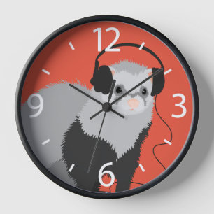 Reloj Hurón divertido del amante de la música