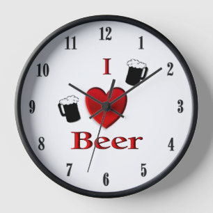 Reloj I Heart Beer Design