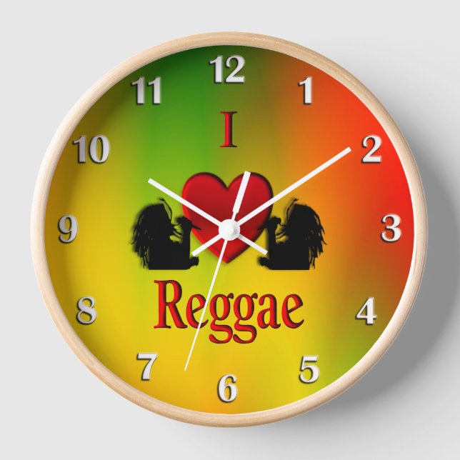 Reloj I Heart Reggae Wall Clock (Anverso)