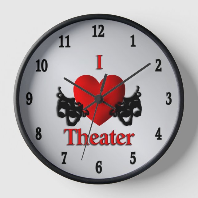 Reloj I Heart Theater Doce Numerals (Anverso)