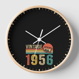 Reloj Idea de regalo de cumpleaños 1956 Cinta de casete