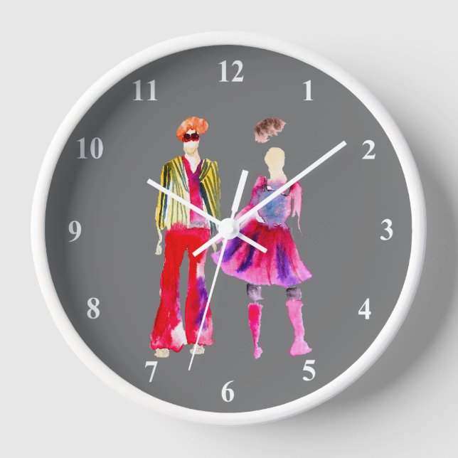 Reloj Ilustracion de moda acuarela boho (Anverso)
