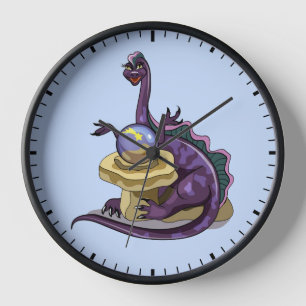 Reloj Ilustracion De Un Contador De Fortuna Plateosaurus