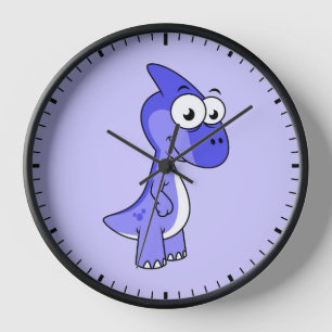 Reloj Ilustracion De Un Dinosaurio Parasaurolophus. 2