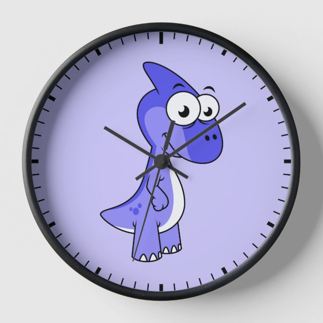 Reloj Ilustracion De Un Dinosaurio Parasaurolophus. 2 (Anverso)