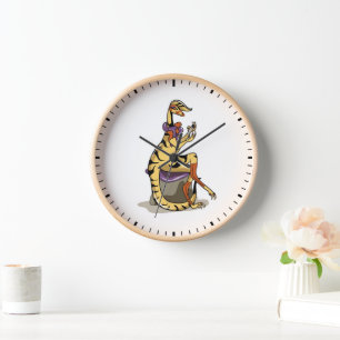 Reloj Ilustracion De Un Iguanodon Que Se Enluce Las Uñas