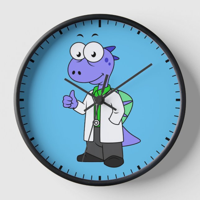 Reloj Ilustracion De Un Médica Spinosaurus. (Anverso)