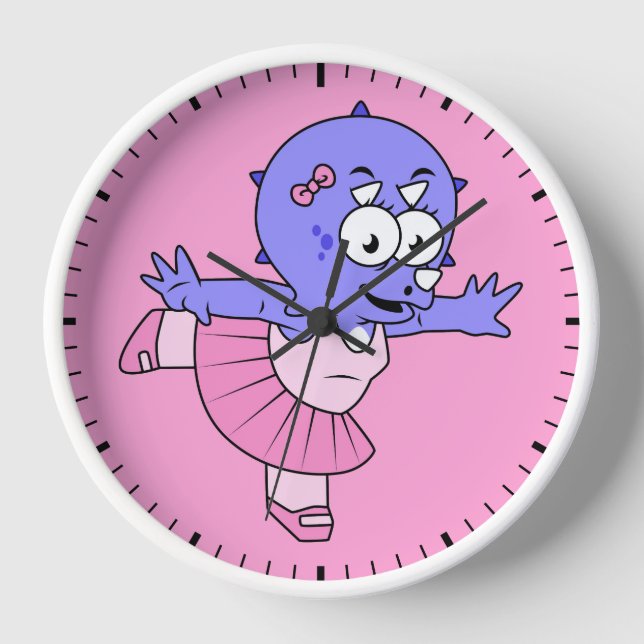 Reloj Ilustracion De Una Bailarina De Ballet De Tricerat (Anverso)
