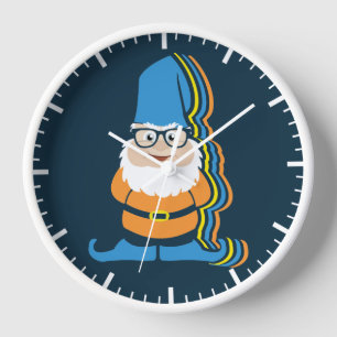 Reloj Ilustracion Funky Hipster Garden Gnome