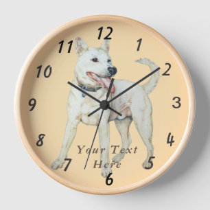 Reloj imagen original del bulldog blanco americano jadea