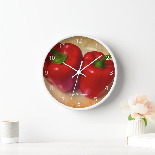 Reloj Imagen Perfecta Red Peppers Wall Clock (Hogar)