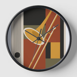 Reloj Impresión de trombón Bauhaus, música moderna de me