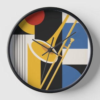 Reloj Impresión de Trombón Bauhaus, Música Moderna de Mi