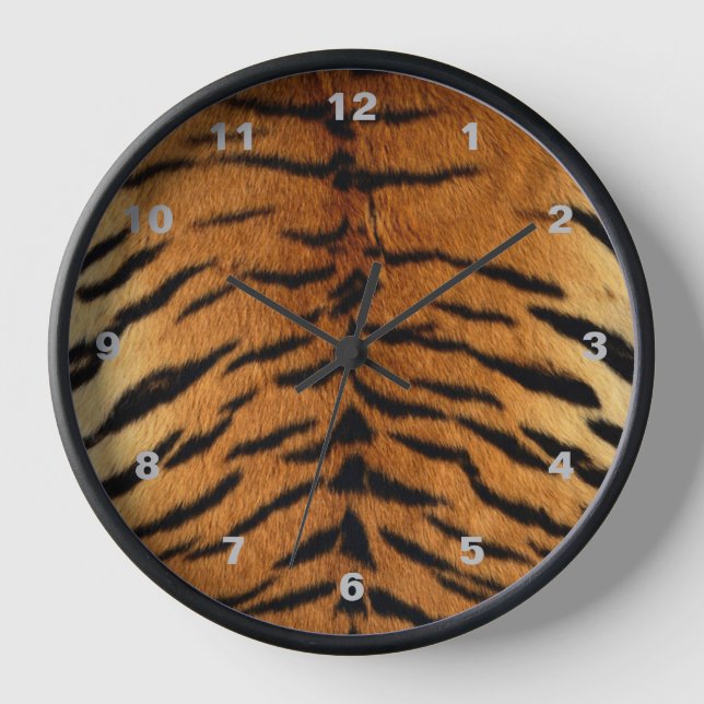 Reloj Impresión del tigre, animal de la jungla de Safari (Anverso)