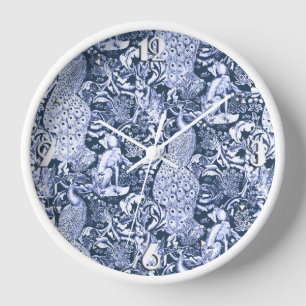 Reloj Impresión, marina de guerra y blanco del pavo rea