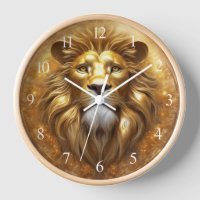 Impresionante cabeza de león de oro