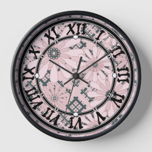 Reloj Impresionante y abstracto floral de chicharrón mod