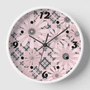 Reloj Impresionante y abstracto floral de chicharrón mod