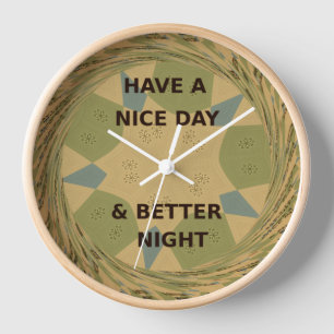 Reloj Imprimir arte de buen día y mejor noche