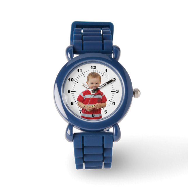 Reloj infantil - Personalizado - Azul (Anverso)