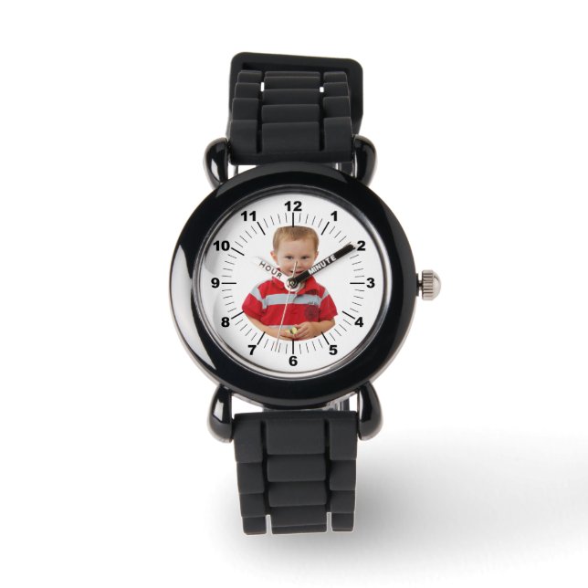 Reloj infantil - Personalizado - Purpurina platead (Anverso)