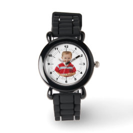 Reloj infantil - Personalizado - Silicona negra