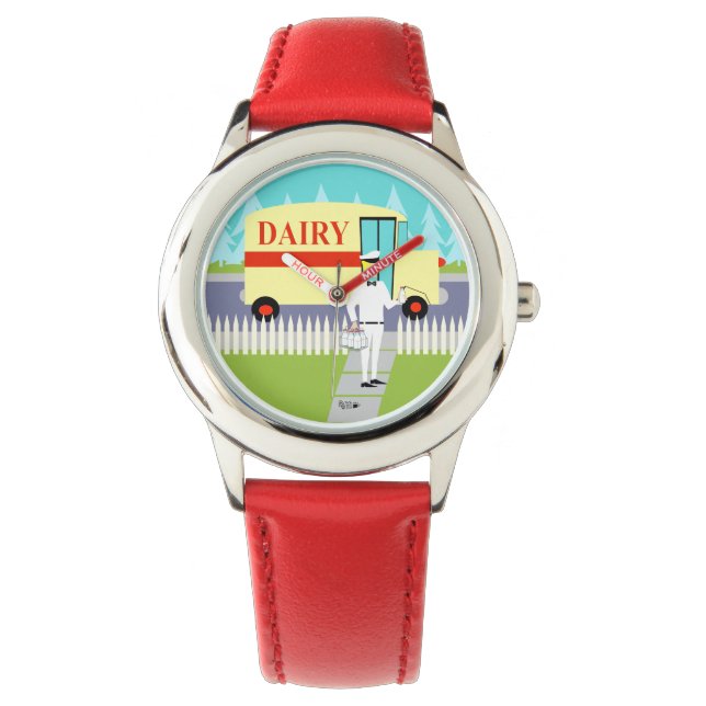 Reloj infantil retro de pequeño pueblo (Anverso)