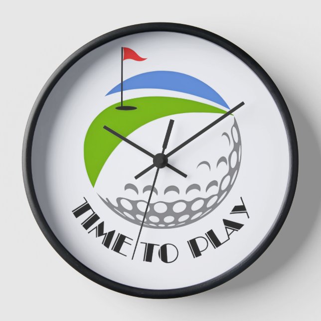 Reloj Infusión de Golf Diseñado "Hora de Jugar" (Anverso)
