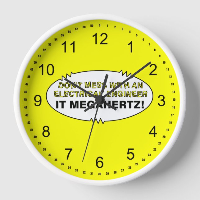 Reloj Ingeniero eléctrico Megahertz Oval (Anverso)